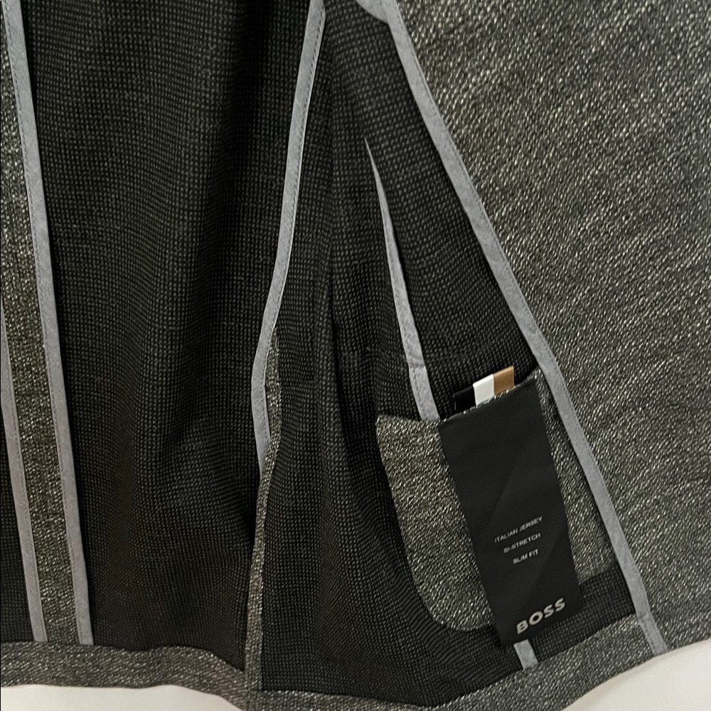 NWT Boss Hugo Boss Italian soft construction jersey slim fit sports coat sz 38 R - Picture 8 of 15